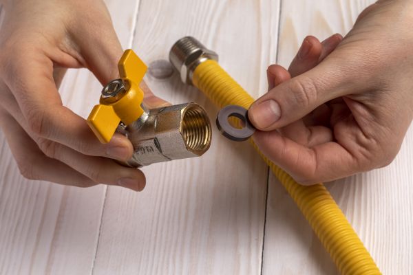 Exterior Gas Line Fitting